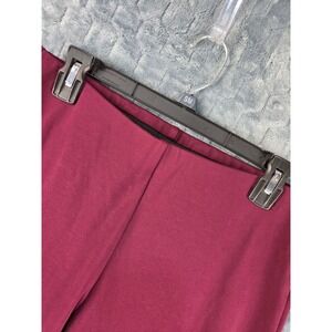 Chicos Burgundy Pull On Leggings Size 0 US 4 Wine Red Skinny Ponte Pants